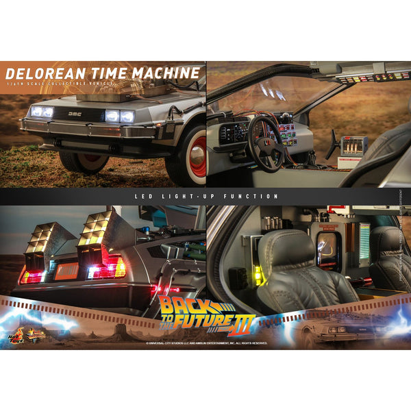 Hot Toys Back to the Future Part III 1:6 scale DeLorean Time Machine Collectible Vehicle [DROP SHIPS DIRECTLY FROM DISTRIBUTOR]