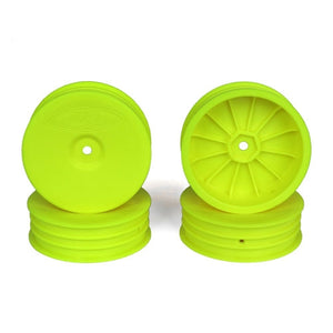 DE Racing Slim Speedline Buggy Wheels, Front, Yellow, 4pcs