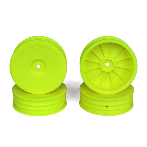 DE Racing Slim Speedline Buggy Wheels, Front, Yellow, 4pcs
