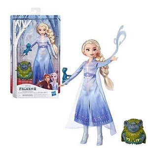 ToyShnip Disney Frozen 2 Elsa Fashion Doll In Travel Outfit with Pabbie and Salamander Figures — Toys & Games