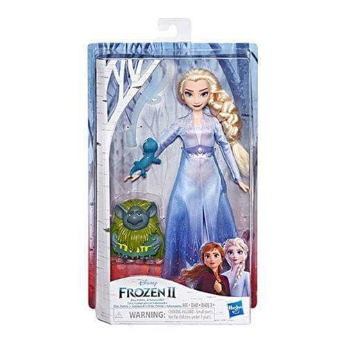 ToyShnip Disney Frozen 2 Elsa Fashion Doll In Travel Outfit with Pabbie and Salamander Figures — Toys & Games