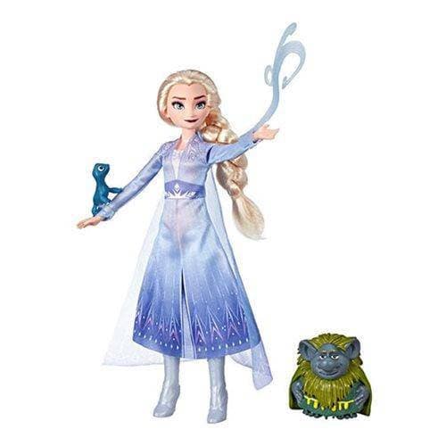 ToyShnip Disney Frozen 2 Elsa Fashion Doll In Travel Outfit with Pabbie and Salamander Figures — Toys & Games