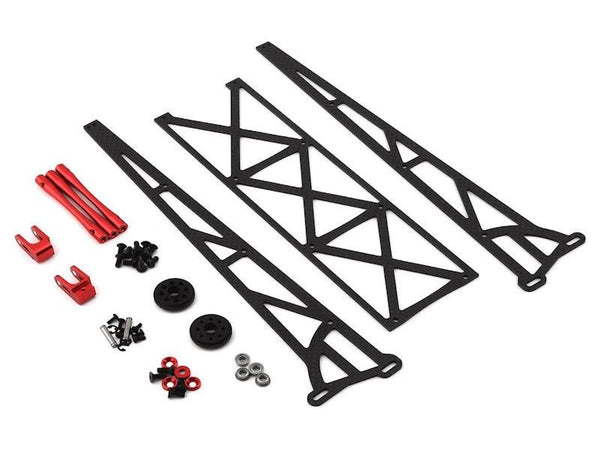 DragRace Concepts DRC-390-0001 10" Slider Wheelie Bar w/Plastic Wheels (Red)