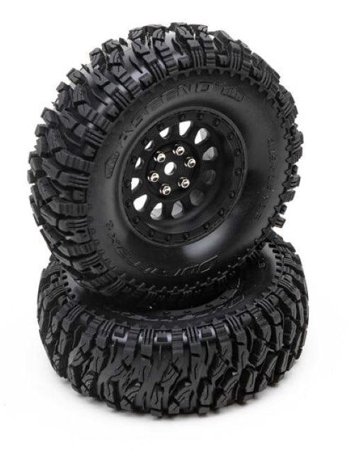 Duratrax DTXC4071 Mounted Tires Class 1 Ascend CR C3 1.9" Black (2)