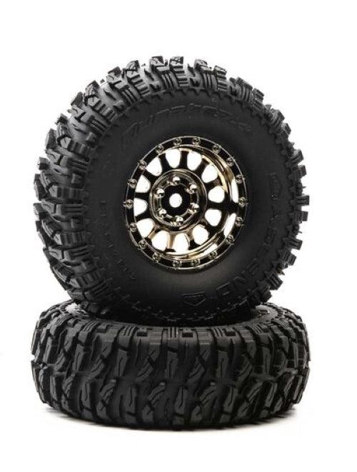 Duratrax DTXC4072 Class 1 Ascend CR C3 1.9" Mounted Black/Chrome (2)