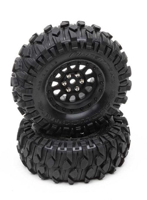 Duratrax DTXC4074 Class 1 Showdown CR C3 Mounted Tires 1.9" Black (2)