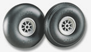 Dubro Products 225R 2-1/4" Diameter Smooth Surface Wheel (2-Pack)