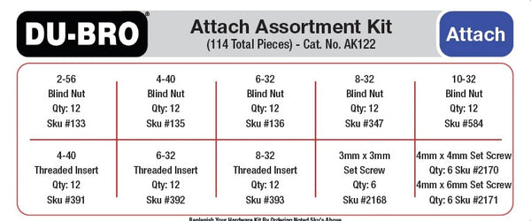 Attachment Assortment Kit, 114pcs
