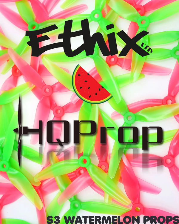 HQProp Ethix S3 Prop Watermelon (2CW+2CCW)-Poly Carbonate - Echo Six Hobbies