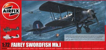 Airfix 4053 1/72 Fairey Swordfish Mk 1 Royal Navy Torpedo Bomber BiPlane