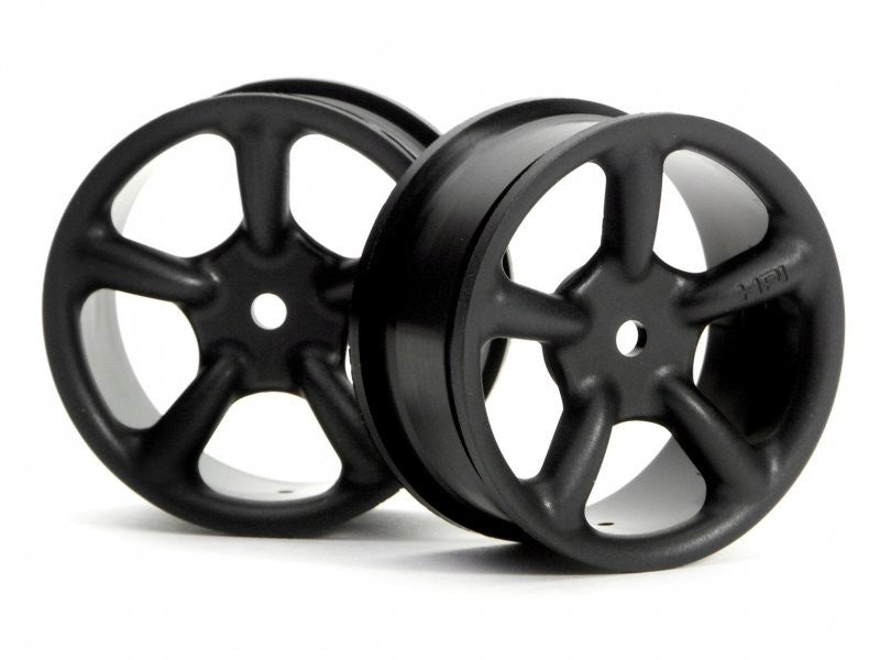 HPI HPI3611 BLACK, 5 Spoke Touring Car Wheel Ferrari F355 Style 26mm #3611