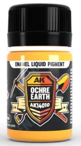 Black Forest® Hobby Supply Co AK Interactive 14010 Ochre Earth Liquid Pigment Enamel 35ml Bottle — Paints, Tools, Supplies >