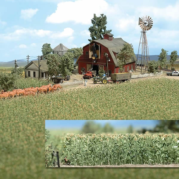 Black Forest® Hobby Supply Co Busch 1202 HO Scale Corn Field -- Kit - 3-15/16 x 3-15/16" 10 x 10cm — HO Scale Scenery > Busch