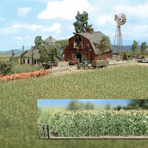 Black Forest® Hobby Supply Co Busch 1202 HO Scale Corn Field -- Kit - 3-15/16 x 3-15/16" 10 x 10cm — HO Scale Scenery > Busch
