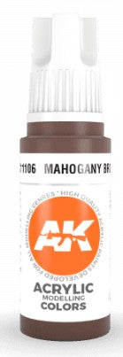 Black Forest® Hobby Supply Co AK Interactive 11106 Mahogany Brown 3G Acrylic Paint 17ml Bottle — Glues, Paints, Tools > AK