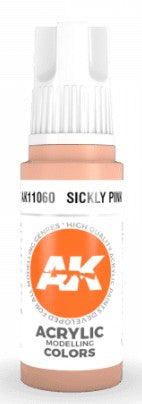 Black Forest® Hobby Supply Co AK Interactive 11060 Sickly Pink 3G Acrylic Paint 17ml Bottle — Glues, Paints, Tools > AK
