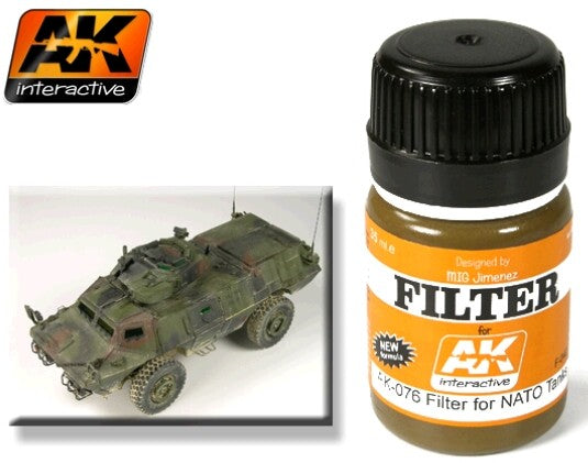 Black Forest® Hobby Supply Co AK Interactive 76 NATO Tank Filter Enamel Paint 35ml Bottle — Glues, Paints, Tools > AK