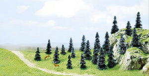 Busch 6598 N/Z Scale Pine Trees, pkg(20)
