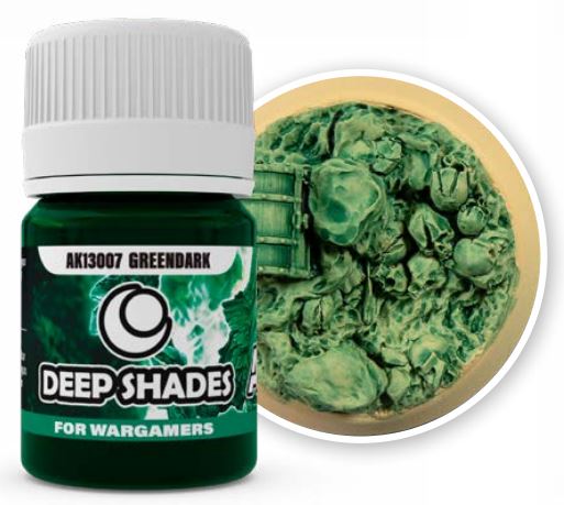 Black Forest® Hobby Supply Co AK Interactive 13007 Deep Shades for Wargamers: Greendark Acrylic 30ml Bottle — Paints, Tools,