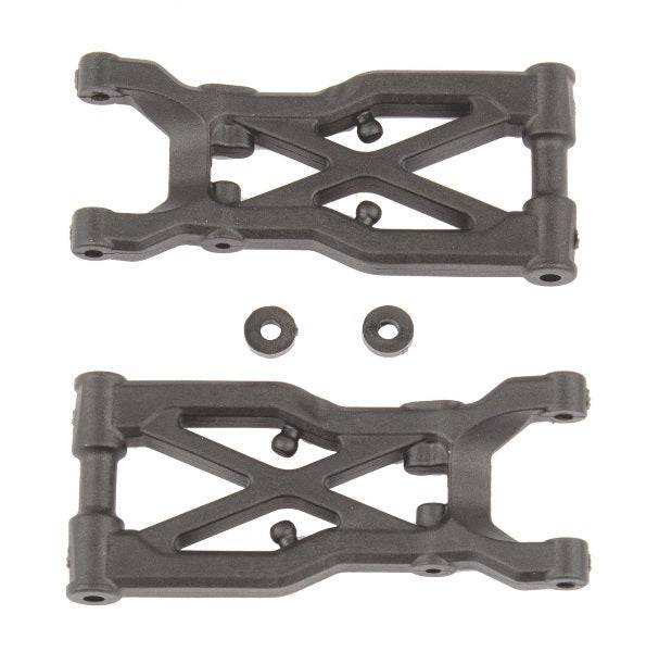 Assoicated 92298 RC10B74.1 Factory Rear Suspension Arms Carbon Fiber