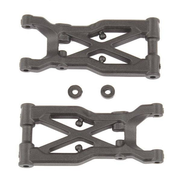 Assoicated 92298 RC10B74.1 Factory Rear Suspension Arms Carbon Fiber