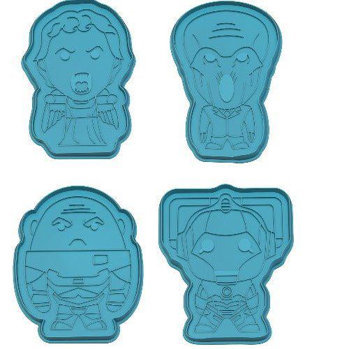 ToyShnip Eaglemoss Doctor Who Monsters Cookie Cutter & Tea Towel Tin — Action Figure