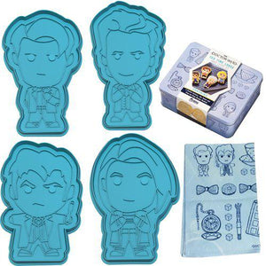 ToyShnip Eaglemoss Doctor Who Tea Time Lords Cookie Cutter & Tea Towel Tin — Action Figure
