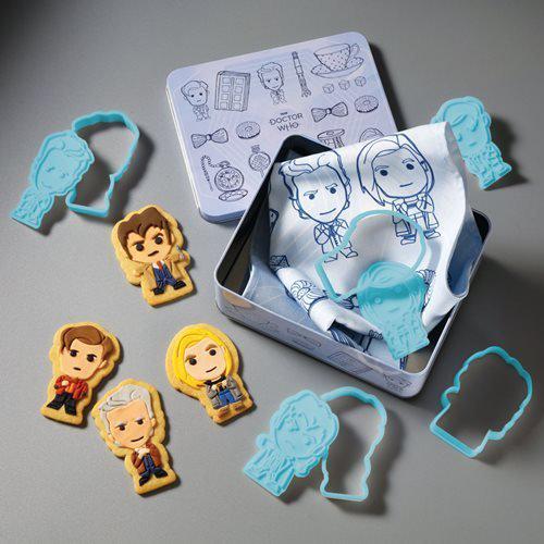 ToyShnip Eaglemoss Doctor Who Tea Time Lords Cookie Cutter & Tea Towel Tin — Action Figure