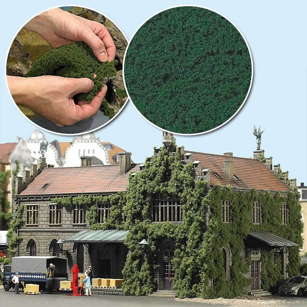 Black Forest® Hobby Supply Co Busch 7343 HO Scale Foliage Pad -- Dark Green 5-29/32 x 9-27/32" 15 x 25cm — HO Scale Scenery