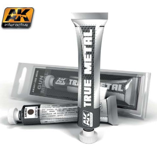 Black Forest® Hobby Supply Co AK Interactive 461 True Metal: Gun Metal Wax Paint 20ml Tube — Glues, Paints, Tools > AK