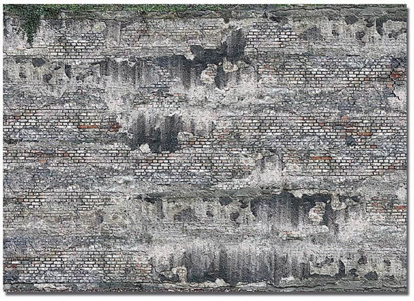 Black Forest® Hobby Supply Co Busch 7415 HO Scale Printed Surface Sheets pkg(2) Each Industrial Brick — HO Scale Scenery >