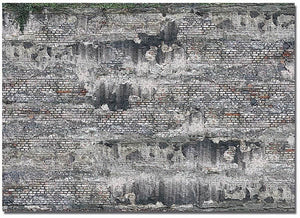 Black Forest® Hobby Supply Co Busch 7415 HO Scale Printed Surface Sheets pkg(2) Each Industrial Brick — HO Scale Scenery >