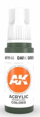 Black Forest® Hobby Supply Co AK Interactive 11146 Dark Green 3G Acrylic Paint 17ml Bottle — Glues, Paints, Tools > AK