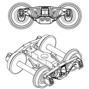 Athearn ATH90402 HO 70-Ton National B-1 Truck w/33" Wheels (2Pr)