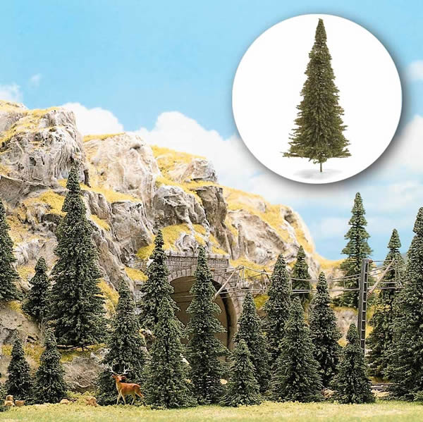 Black Forest® Hobby Supply Co Busch 6472 A Scale Pine Trees -- (60 Trees, Various Sizes) — All Scale Scenery > Busch