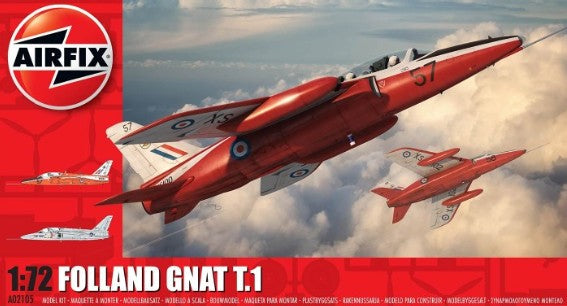 Airfix 2105 1/72 Folland Gnat T1 Jet Trainer Aircraft