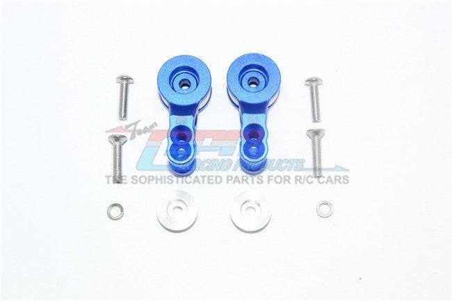 GPM ALUMINUM 25T SERVO HORN W BUILT-IN SPRING TRAXXAS REVO / SUMMIT / X0-1 BLUE