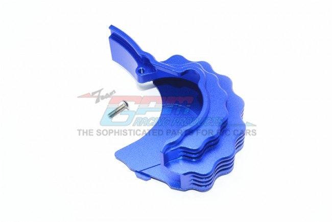 GPM ALUMINUM CENTER MAIN GEAR COVER W. HEAT SINK FINS TRAXXAS E-REVO BLUE