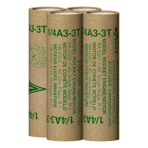1/4A3-3T Model Rocket Engines (4pk)