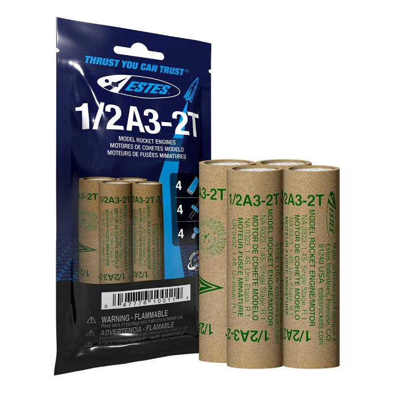 Estes Rockets - 1/2A3-2T Model Rocket Engines (4pk)