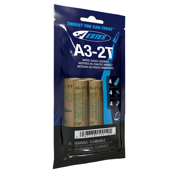 Estes Rockets - A3-2T Model Rocket Engines, (4pk) - Echo Six Hobbies