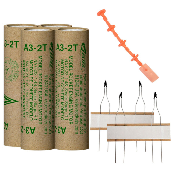 Estes Rockets - A3-2T Model Rocket Engines, (4pk) - Echo Six Hobbies