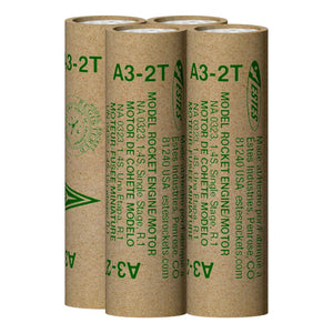 Estes Rockets - A3-2T Model Rocket Engines, (4pk) - Echo Six Hobbies
