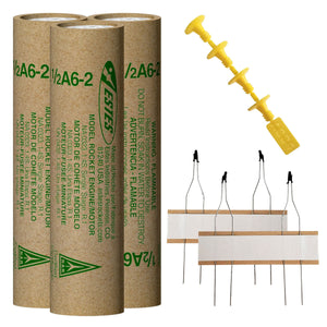 Estes Rockets - 1/2A6-2 Model Rocket Engines, (3pk)