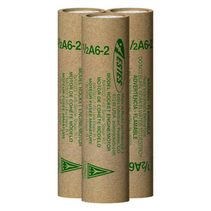 Estes Rockets - 1/2A6-2 Model Rocket Engines, (3pk)