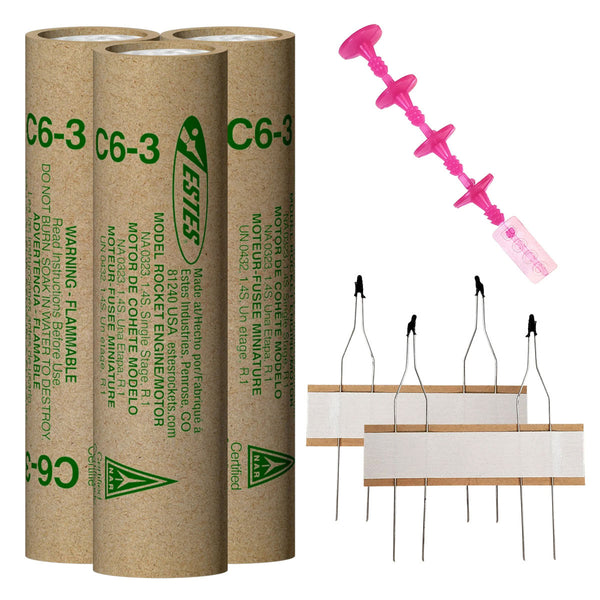 Estes Rockets - C6-3 Model Rocket Engines (3pk)