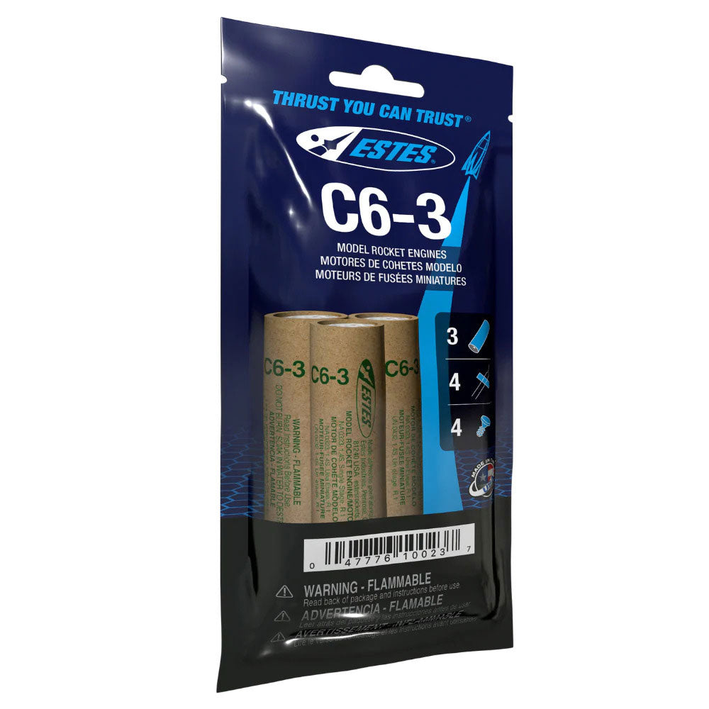 Estes Rockets - C6-3 Model Rocket Engines (3pk)