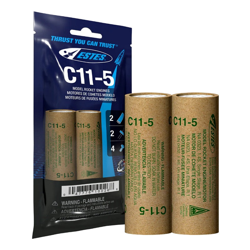 Estes Rockets - C11-5 Model Rocket Engines (2pk)