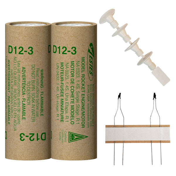 D12-3 Model Rocket Engines (2pk)