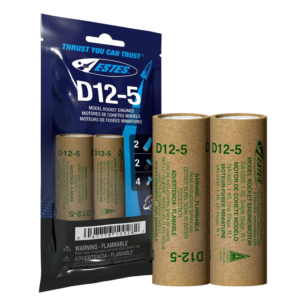 Estes Rockets - D12-5 Model Rocket Engines (2pk)